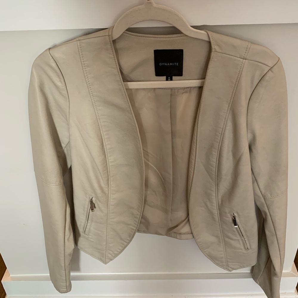 Tan dressy motto jacket